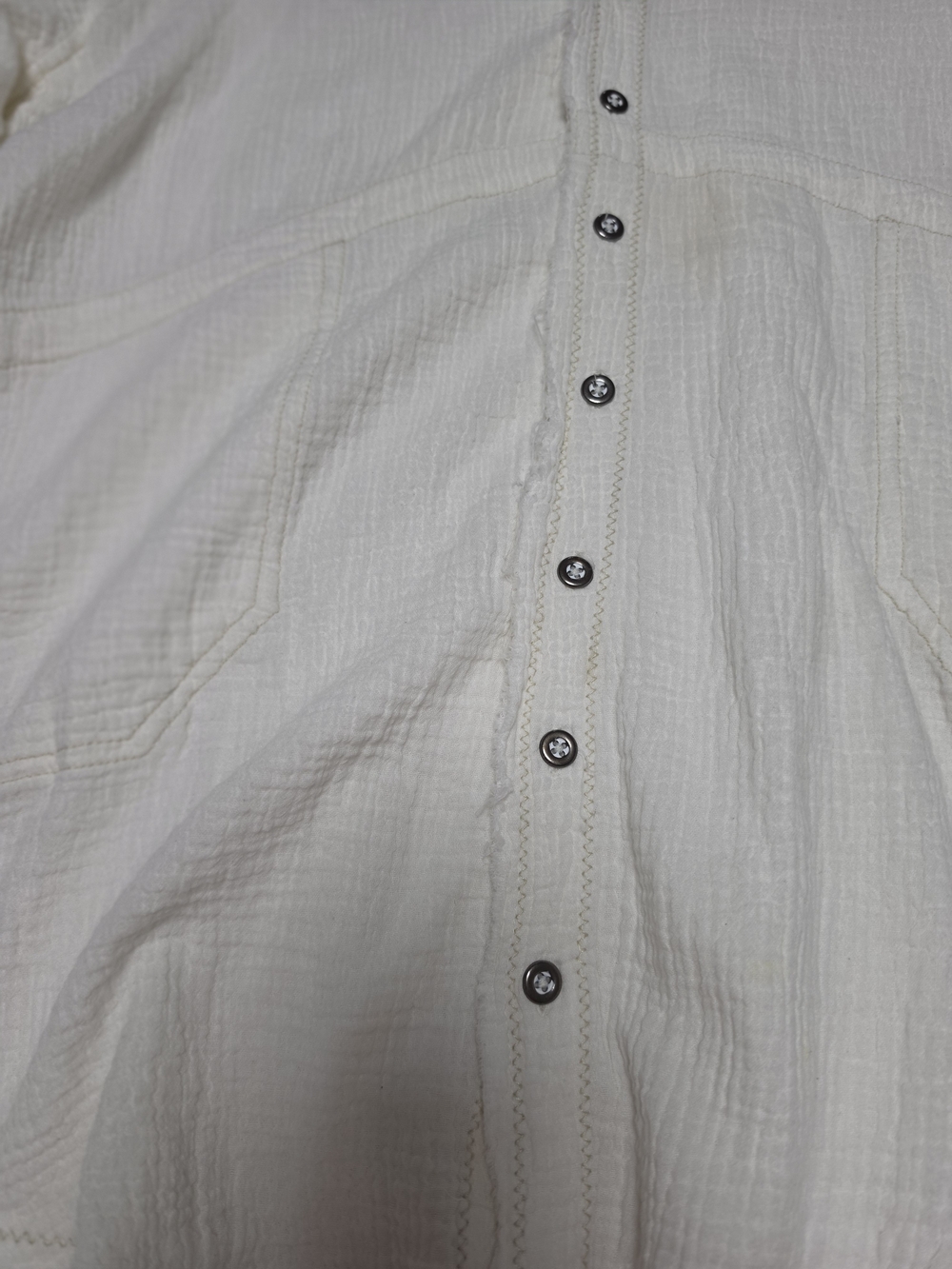 We The Free Ivory Textured Button-Down Tunic - Picture 3 of 11